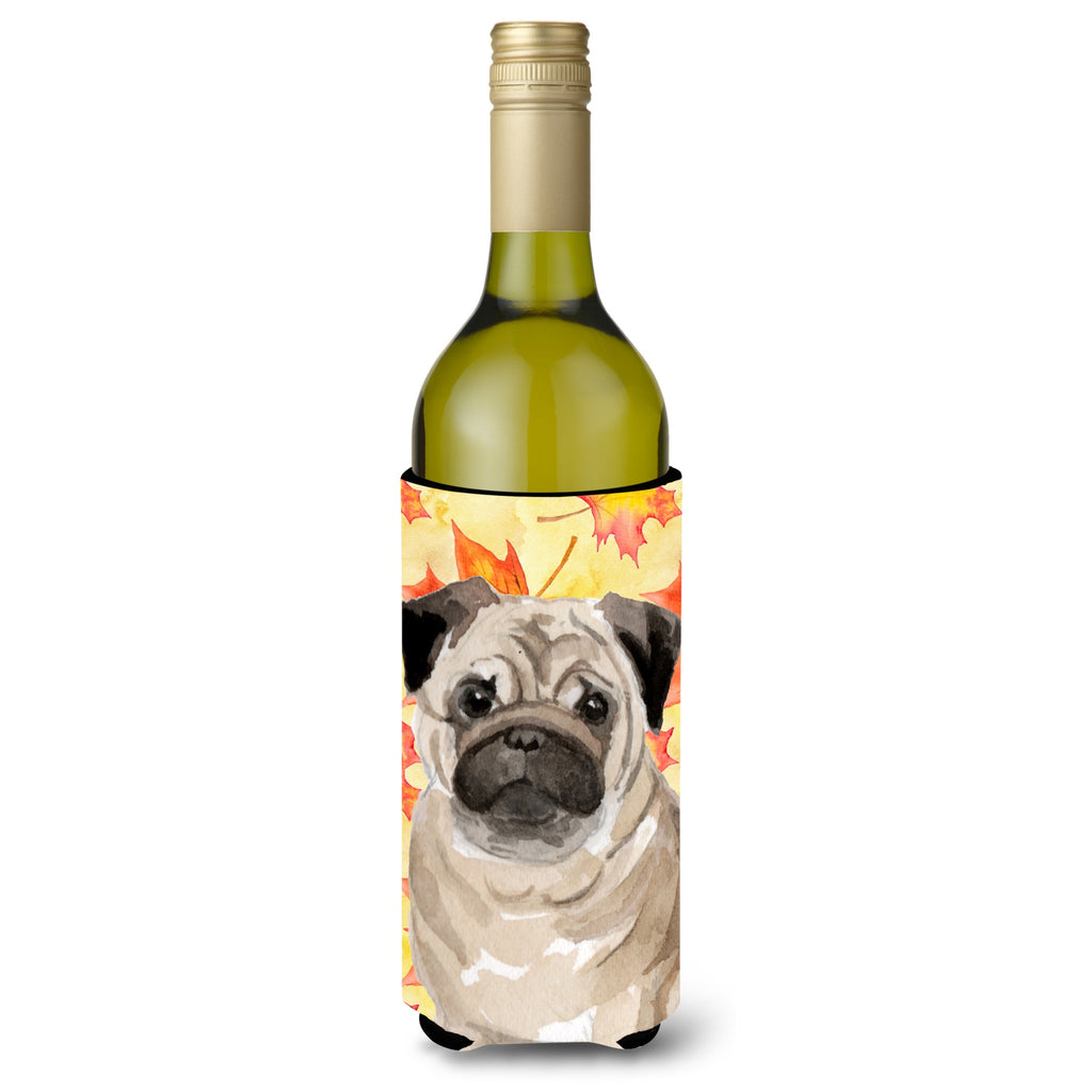 Fawn Pug Fall Decorative Bottle Hugger