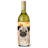 Caroline'S Treasures Fawn Pug Fall Decorative Bottle Hugger, 750Ml, Multicolor