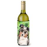 Caroline'S Treasures Australian Shepherd St. Patrick'S Decorative Bottle Hugger, 750Ml, Multicolor