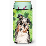 Caroline'S Treasures Australian Shepherd St. Patrick'S Decorative Can Hugger, Tall, Multicolor