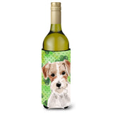 Caroline'S Treasures Wire Hair Jack Russell St. Patrick'S Decorative Bottle Hugger, 750Ml, Multicolor