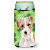 Caroline'S Treasures Wire Hair Jack Russell St. Patrick'S Decorative Can Hugger, Tall, Multicolor