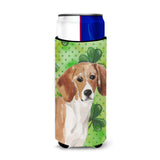 Caroline'S Treasures Beagle St. Patrick'S Decorative Can Hugger, Slim, Multicolor