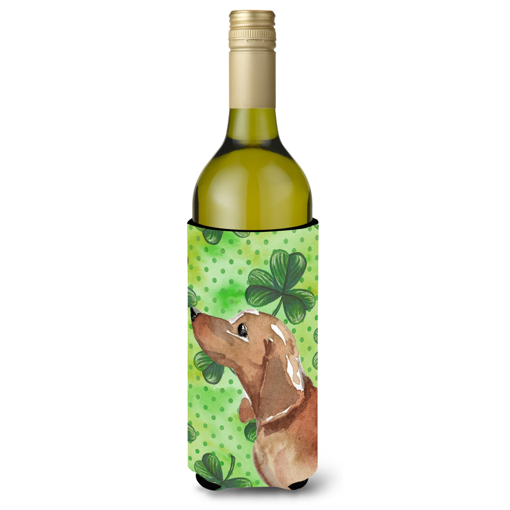 Caroline'S Treasures Red Tan Dachshund St. Patrick'S Decorative Can Hugger, Slim - Thumbnail 2