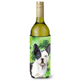 Caroline'S Treasures Black White French Bulldog St. Patrick'S Decorative Bottle Hugger, 750Ml, Multicolor