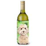 Caroline'S Treasures Champagne Cockapoo St. Patrick'S Decorative Bottle Hugger, 750Ml, Multicolor
