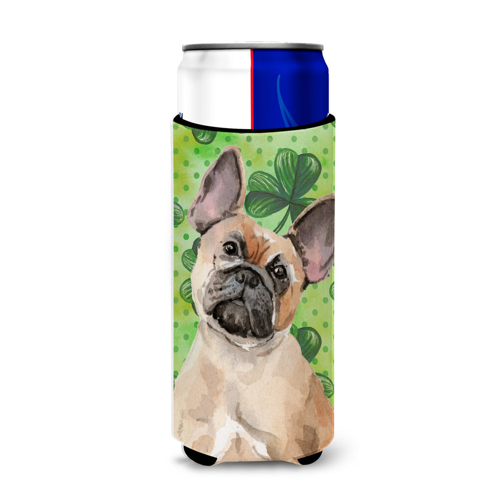 Caroline'S Treasures Black White French Bulldog St. Patrick'S Decorative Can Hugger, Slim - Thumbnail 3