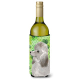 Caroline'S Treasures Grey Standard Poodle St. Patrick'S Decorative Bottle Hugger, 750Ml, Multicolor