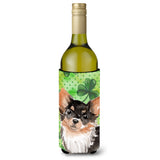 Caroline'S Treasures Long Haired Chihuahua St. Patrick'S Decorative Bottle Hugger, 750Ml, Multicolor