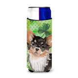 Caroline'S Treasures Long Haired Chihuahua St. Patrick'S Decorative Can Hugger, Slim, Multicolor