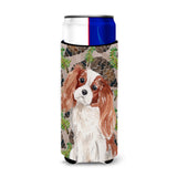 Caroline'S Treasures Blenheim Cavalier Spaniel Pine Cones Decorative Can Hugger, Slim, Multicolor