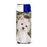 Caroline'S Treasures Westie Pine Cones Decorative Can Hugger, Slim, Multicolor