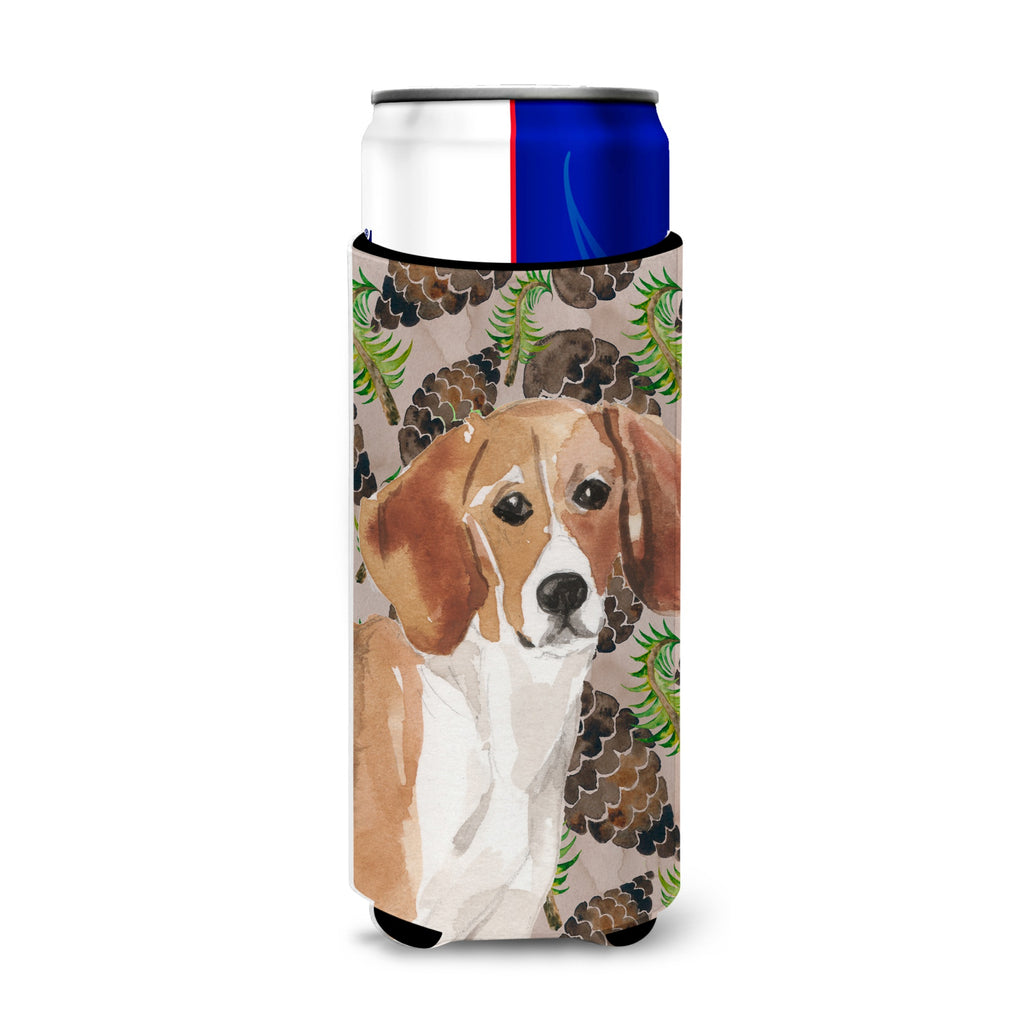 Caroline'S Treasures Beagle Pine Cones Decorative Can Hugger, Slim - Thumbnail 3