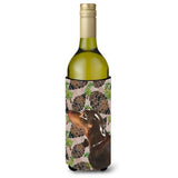 Caroline'S Treasures Black And Tan Dachshund Pine Cones Decorative Bottle Hugger, 750Ml, Multicolor