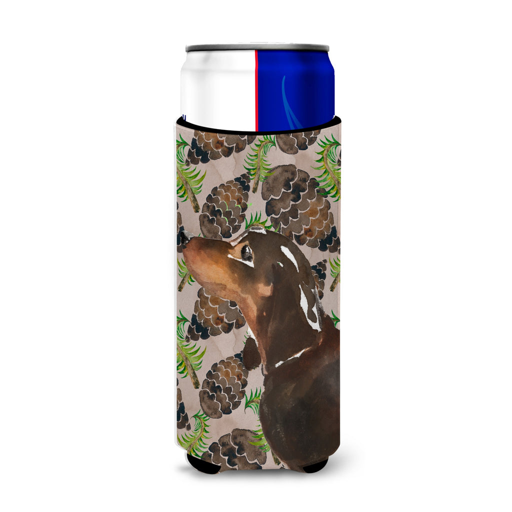 Caroline'S Treasures Black And Tan Dachshund Love Decorative Can Hugger, Slim - Thumbnail 3
