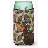 Caroline'S Treasures Black And Tan Dachshund Pine Cones Decorative Can Hugger, Tall, Multicolor