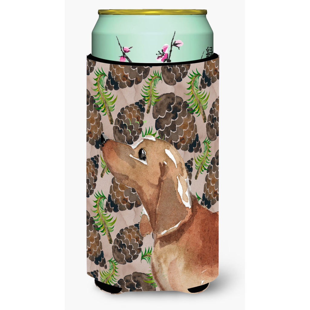 Caroline'S Treasures Red Tan Dachshund Christmas Decorative Can Hugger, Tall - Thumbnail 2