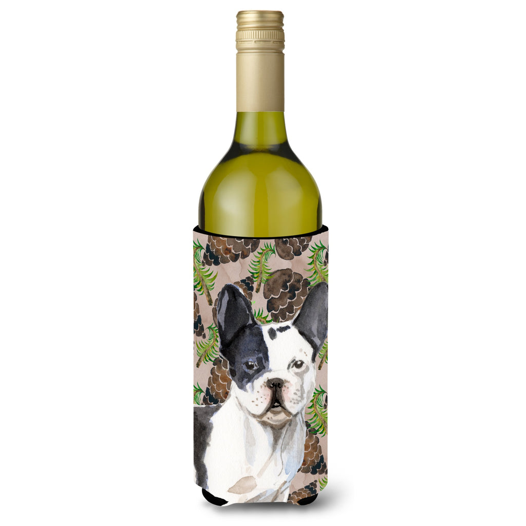 Caroline'S Treasures Fawn French Bulldog Pine Cones Decorative Bottle Hugger - Thumbnail 3