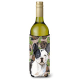Caroline'S Treasures Black White French Bulldog Pine Cones Decorative Bottle Hugger, 750Ml, Multicolor
