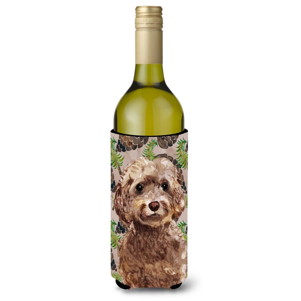 Caroline'S Treasures Brown Cockapoo Winter Decorative Bottle Hugger - Thumbnail 5