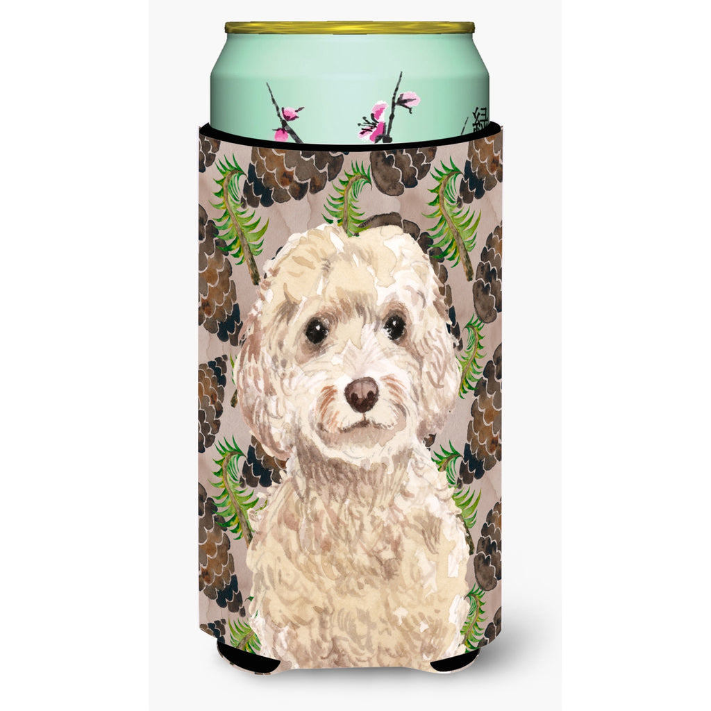 Caroline'S Treasures Champagne Cockapoo Pine Cones Decorative Can Hugger, Slim - Thumbnail 2