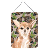Caroline'S Treasures Chihuahua Pine Cones Metal Print, 16 X 12, Multicolor