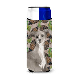 Caroline'S Treasures Italian Greyhound Pine Cones Decorative Can Hugger, Slim, Multicolor