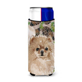 Caroline'S Treasures Pomeranian Pine Cones Decorative Can Hugger, Slim, Multicolor