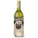 Caroline'S Treasures Fawn Pug Pine Cones Decorative Bottle Hugger, 750Ml, Multicolor