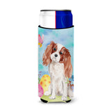 Caroline'S Treasures Blenheim Cavalier Spaniel Easter Decorative Can Hugger, Slim, Multicolor