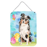 Caroline'S Treasures Australian Shepherd Easter Metal Print, 16 X 12, Multicolor