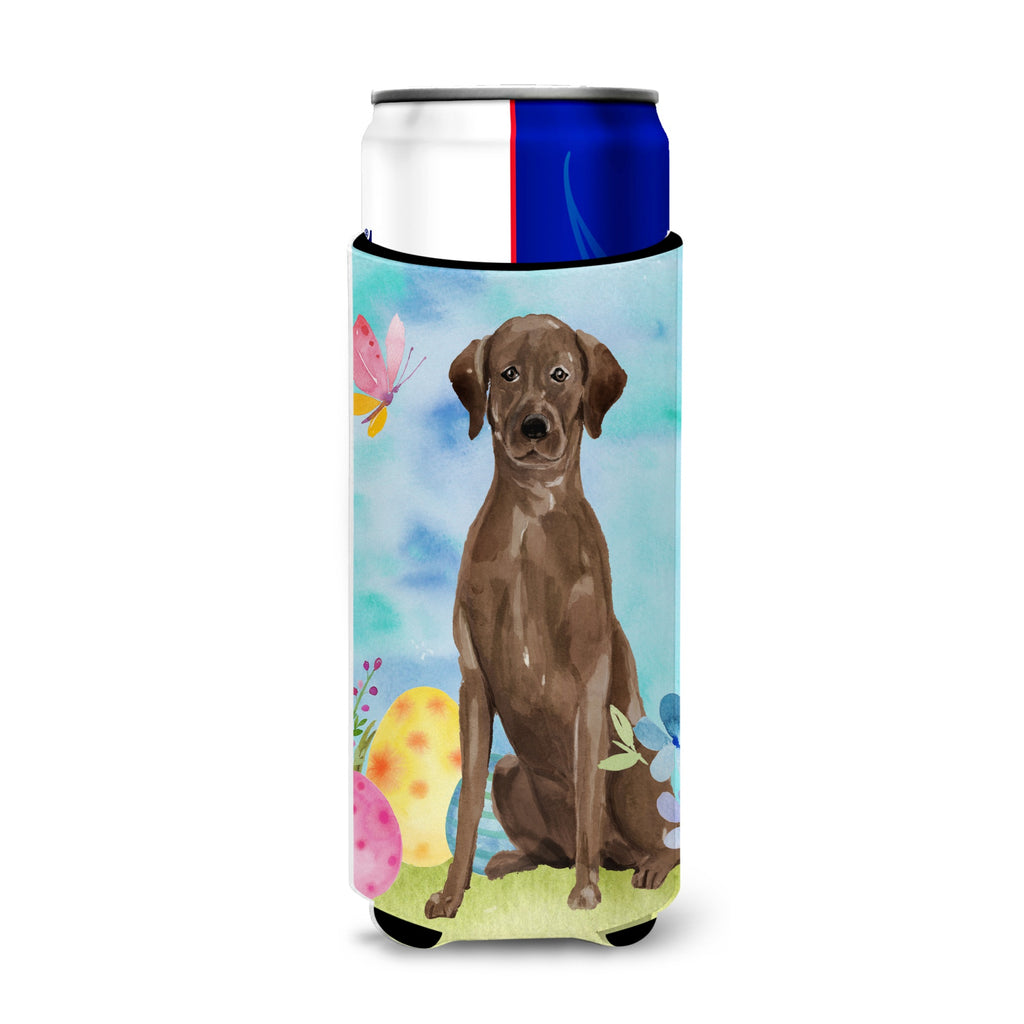 Caroline's Treasures Chocolate Labrador Easter Decorative Can Hugger, Slim