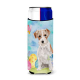 Caroline'S Treasures Wire Hair Jack Russell Easter Decorative Can Hugger, Slim, Multicolor