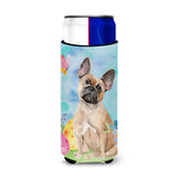 Caroline'S Treasures Fawn French Bulldog Easter Decorative Can Hugger, Slim, Multicolor
