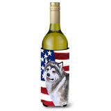 Caroline'S Treasures Alaskan Malamute Patriotic Decorative Bottle Hugger, 750Ml, Multicolor