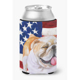 Caroline'S Treasures English Bulldog Patriotic Decorative Can Hugger, Multicolor