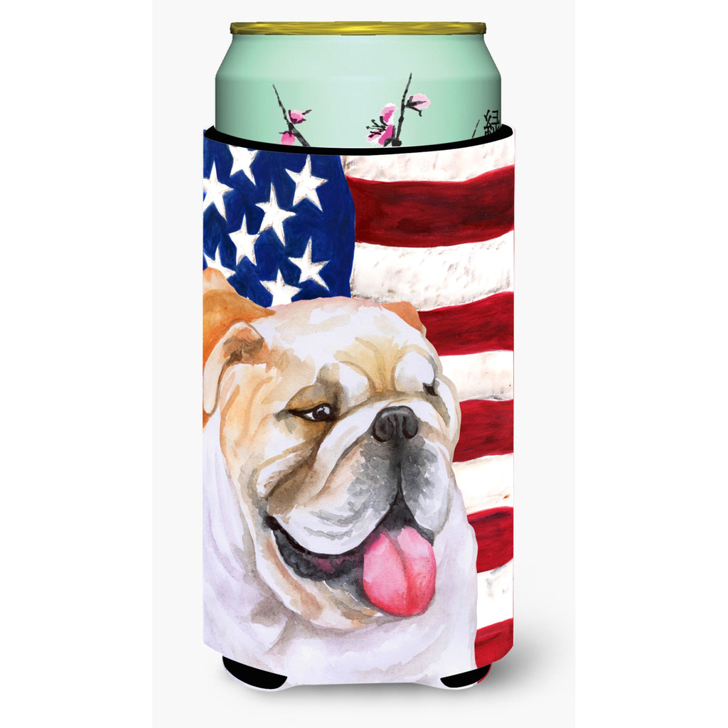 English Bulldog Patriotic Decorative Can Hugger, Tall