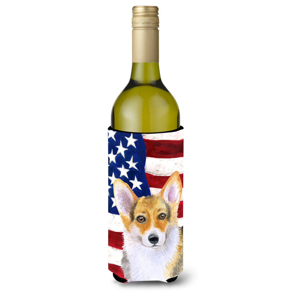 Caroline'S Treasures Pembroke Corgi Patriotic Decorative Bottle Hugger