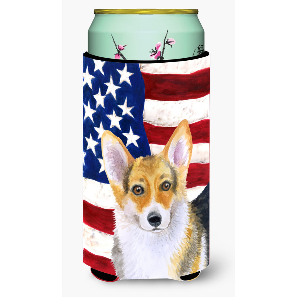 Caroline'S Treasures Pembroke Corgi Patriotic Decorative Can Hugger, Tall Boy