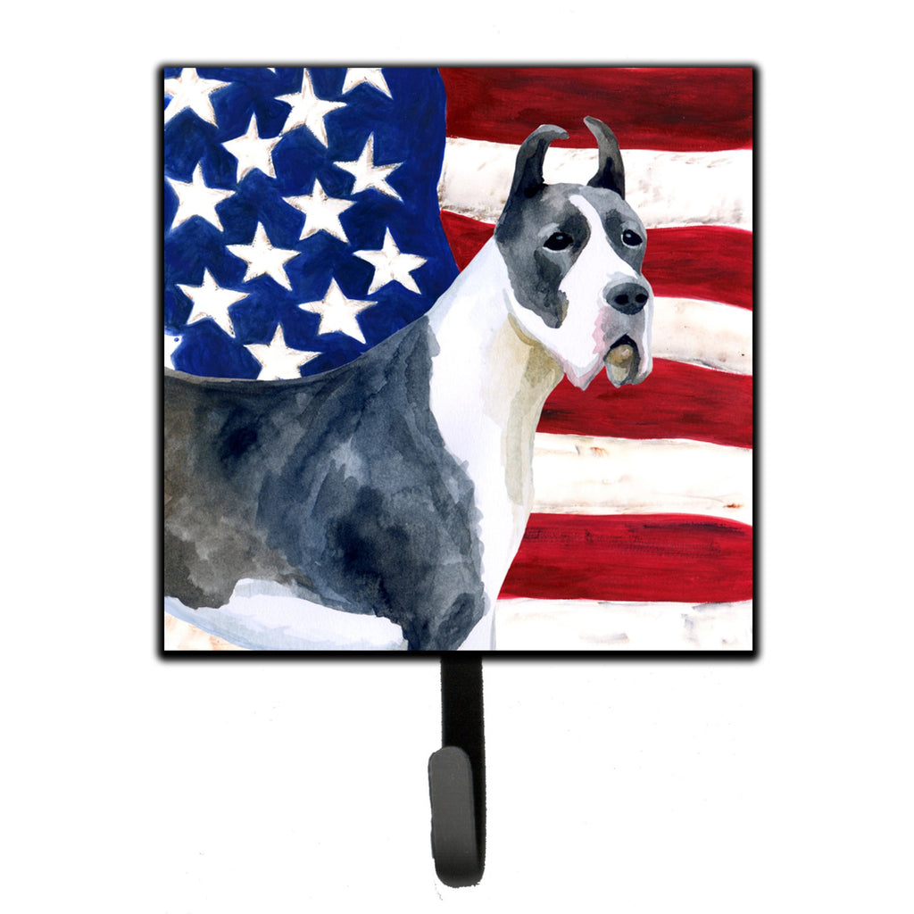 Caroline's Treasures Harlequin Dane Patriotic Wall Hook