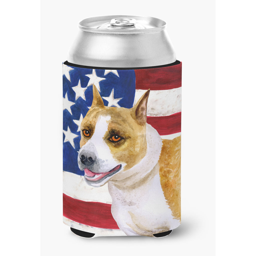 Caroline'S Treasures American Staffordshire Patriotic Decorative Bottle Hugger - Thumbnail 2