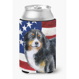 Caroline'S Treasures Bernese Mountain Dog Patriotic Decorative Can Hugger, Multicolor