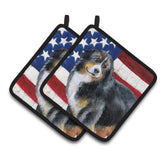 Caroline'S Treasures Bernese Mountain Dog Patriotic Decorated Pot Holder, 7.5H X 7.5W, Usa American Flag