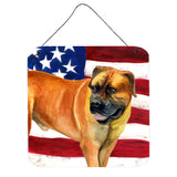 Caroline'S Treasures Boerboel Mastiff Patriotic Metal Print, 6H X 6W, Usa American Flag