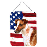 Caroline'S Treasures Smooth Fox Terrier Patriotic Metal Print, 16 X 12, Multicolor