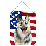 Caroline'S Treasures East-European Shepherd Patriotic Metal Print, 16 X 12, Multicolor
