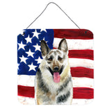 Caroline'S Treasures East-European Shepherd Patriotic Metal Print, 6H X 6W, Usa American Flag