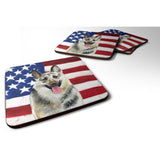 Caroline'S Treasures East-European Shepherd Patriotic Decorative Coasters, Multicolor