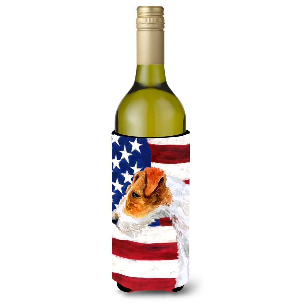 Fox Terrier Patriotic Decorative Bottle Hugger