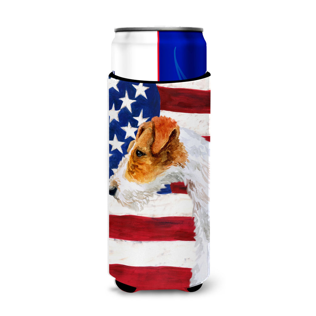 Fox Terrier Patriotic Decorative Can Hugger, Slim - Thumbnail 2